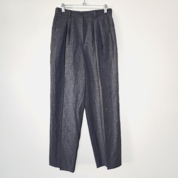 Gorgio Armani Le Collezioni Gray Woo Pants 10 - Picture 1 of 6